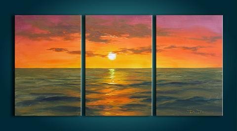 Dafen Oil Painting on canvas sunglow -set274
